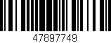 Código de barras (EAN, GTIN, SKU, ISBN): '47897749'