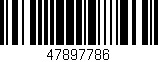 Código de barras (EAN, GTIN, SKU, ISBN): '47897786'