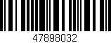 Código de barras (EAN, GTIN, SKU, ISBN): '47898032'