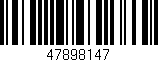 Código de barras (EAN, GTIN, SKU, ISBN): '47898147'
