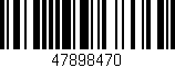 Código de barras (EAN, GTIN, SKU, ISBN): '47898470'