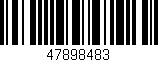 Código de barras (EAN, GTIN, SKU, ISBN): '47898483'