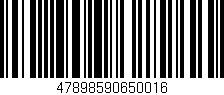 Código de barras (EAN, GTIN, SKU, ISBN): '47898590650016'