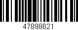 Código de barras (EAN, GTIN, SKU, ISBN): '47898621'