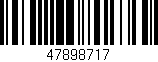 Código de barras (EAN, GTIN, SKU, ISBN): '47898717'