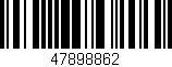 Código de barras (EAN, GTIN, SKU, ISBN): '47898862'