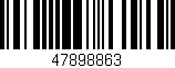Código de barras (EAN, GTIN, SKU, ISBN): '47898863'