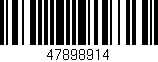Código de barras (EAN, GTIN, SKU, ISBN): '47898914'