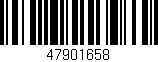 Código de barras (EAN, GTIN, SKU, ISBN): '47901658'