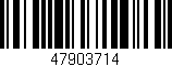 Código de barras (EAN, GTIN, SKU, ISBN): '47903714'