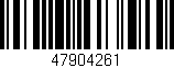 Código de barras (EAN, GTIN, SKU, ISBN): '47904261'