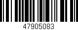 Código de barras (EAN, GTIN, SKU, ISBN): '47905083'