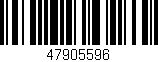 Código de barras (EAN, GTIN, SKU, ISBN): '47905596'