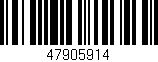Código de barras (EAN, GTIN, SKU, ISBN): '47905914'