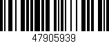 Código de barras (EAN, GTIN, SKU, ISBN): '47905939'