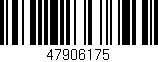 Código de barras (EAN, GTIN, SKU, ISBN): '47906175'