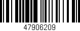 Código de barras (EAN, GTIN, SKU, ISBN): '47906209'