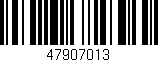 Código de barras (EAN, GTIN, SKU, ISBN): '47907013'