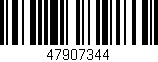 Código de barras (EAN, GTIN, SKU, ISBN): '47907344'