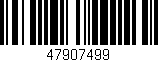 Código de barras (EAN, GTIN, SKU, ISBN): '47907499'