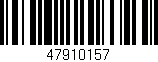 Código de barras (EAN, GTIN, SKU, ISBN): '47910157'