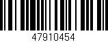 Código de barras (EAN, GTIN, SKU, ISBN): '47910454'