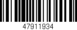Código de barras (EAN, GTIN, SKU, ISBN): '47911934'