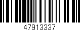 Código de barras (EAN, GTIN, SKU, ISBN): '47913337'