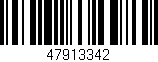Código de barras (EAN, GTIN, SKU, ISBN): '47913342'