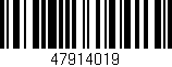 Código de barras (EAN, GTIN, SKU, ISBN): '47914019'