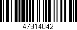 Código de barras (EAN, GTIN, SKU, ISBN): '47914042'