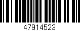 Código de barras (EAN, GTIN, SKU, ISBN): '47914523'