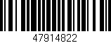 Código de barras (EAN, GTIN, SKU, ISBN): '47914822'