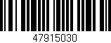 Código de barras (EAN, GTIN, SKU, ISBN): '47915030'