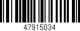 Código de barras (EAN, GTIN, SKU, ISBN): '47915034'