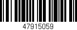 Código de barras (EAN, GTIN, SKU, ISBN): '47915059'