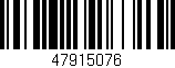 Código de barras (EAN, GTIN, SKU, ISBN): '47915076'