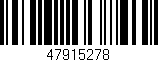 Código de barras (EAN, GTIN, SKU, ISBN): '47915278'