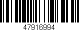 Código de barras (EAN, GTIN, SKU, ISBN): '47916994'