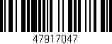 Código de barras (EAN, GTIN, SKU, ISBN): '47917047'