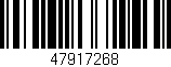 Código de barras (EAN, GTIN, SKU, ISBN): '47917268'