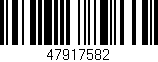 Código de barras (EAN, GTIN, SKU, ISBN): '47917582'