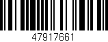 Código de barras (EAN, GTIN, SKU, ISBN): '47917661'