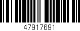 Código de barras (EAN, GTIN, SKU, ISBN): '47917691'