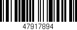 Código de barras (EAN, GTIN, SKU, ISBN): '47917894'