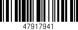 Código de barras (EAN, GTIN, SKU, ISBN): '47917941'