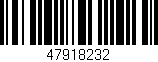 Código de barras (EAN, GTIN, SKU, ISBN): '47918232'