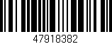 Código de barras (EAN, GTIN, SKU, ISBN): '47918382'