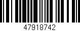 Código de barras (EAN, GTIN, SKU, ISBN): '47918742'