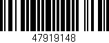 Código de barras (EAN, GTIN, SKU, ISBN): '47919148'